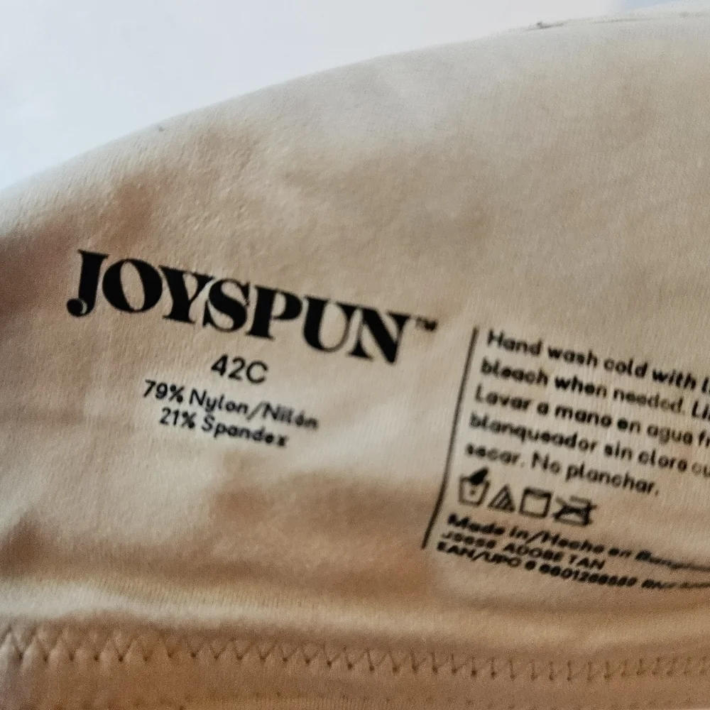 Joyspun tan plus size bra 42C